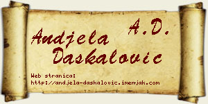 Anđela Daskalović vizit kartica